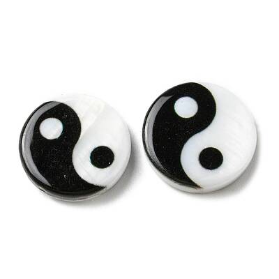 Printed Natural Freshwater Shell Beads
