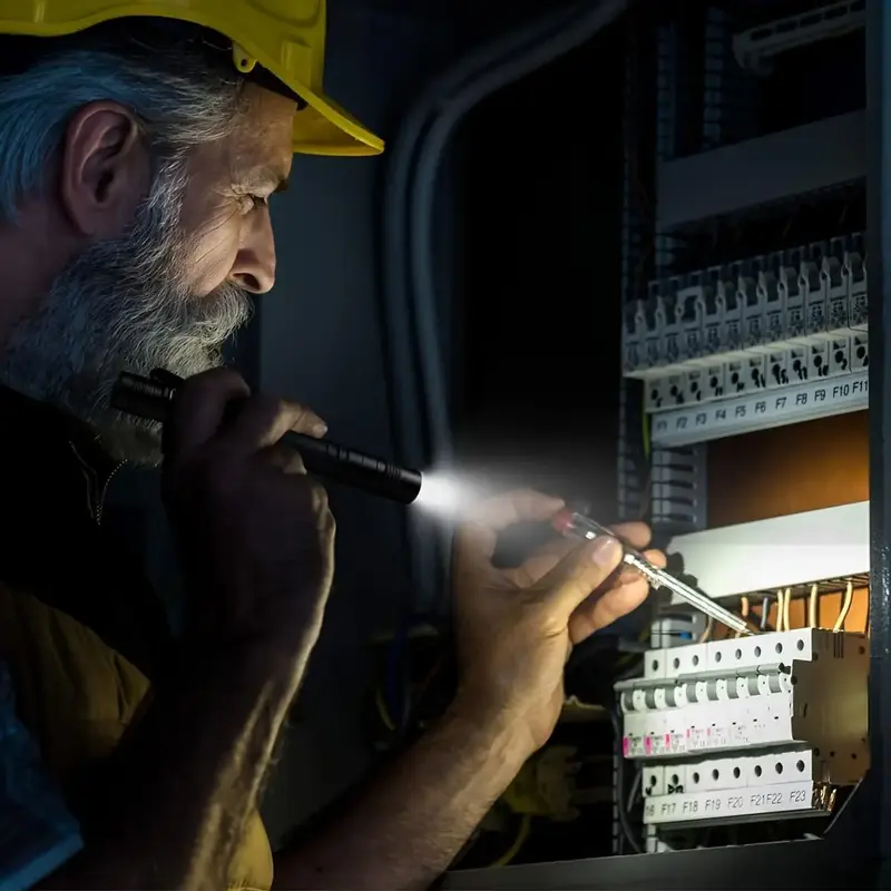 Mini Portable LED Flashlight (1 Count), Handheld Cap Light Torch for Camping & Outdoor Emergency