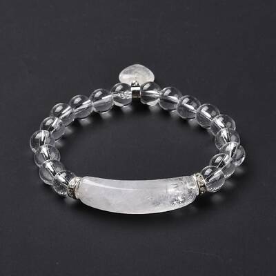 Natural Quartz Crystal Beads Charm Bracelets