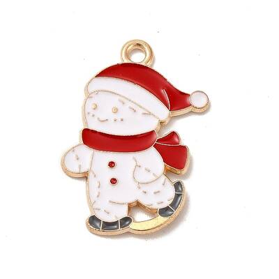 Christmas Theme Alloy Enamel Pendants