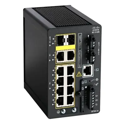 Cisco IE-3105-8T2C-E-RF | Industrial Ethernet 3105 Rugged Series 8 x Ports 10/100Base-T + 2 x SFP Ports 1000Base-X Layer 2 Ma...