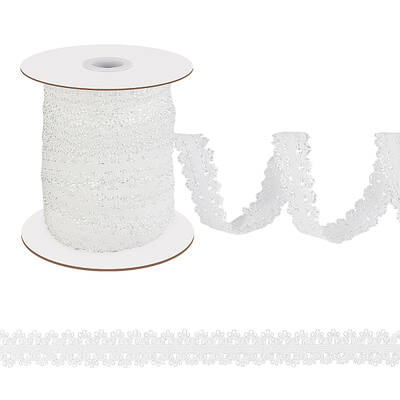 40M Nylon Elastic Double Edged Picot Lace Ribbons