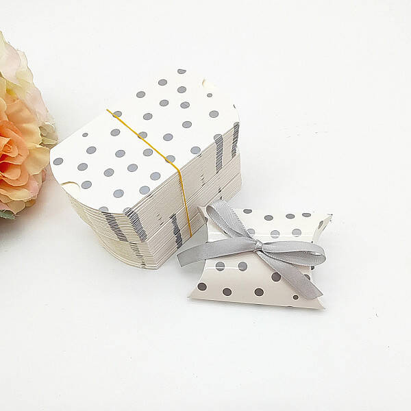 Polka Dot Pattern Paper Pillow Candy Boxes