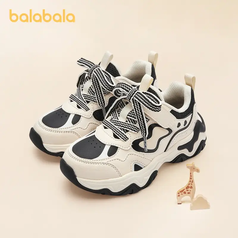 Balabala children's shoes children's sports shoes girls pops shoes 2025 spring new tide casual shoes non-slip shoes