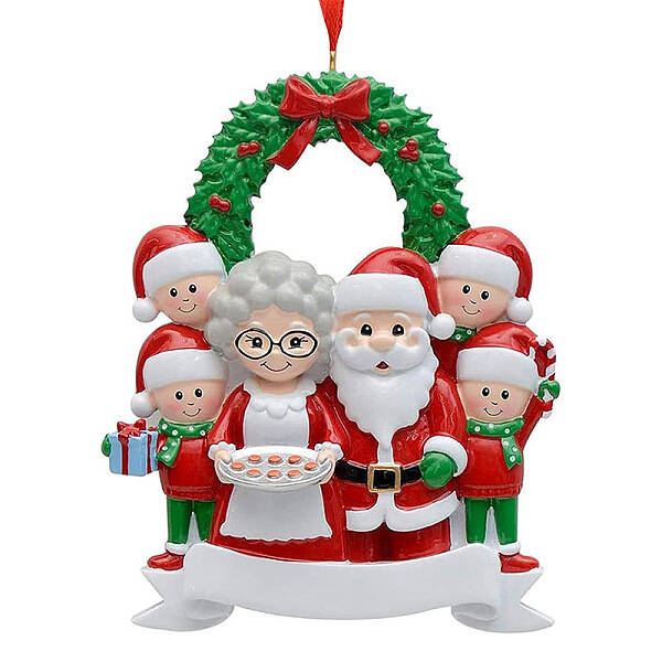 Resin Santa Claus Family Pendant Decorations
