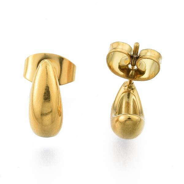 304 Stainless Steel Teardrop Stud Earrings for Women