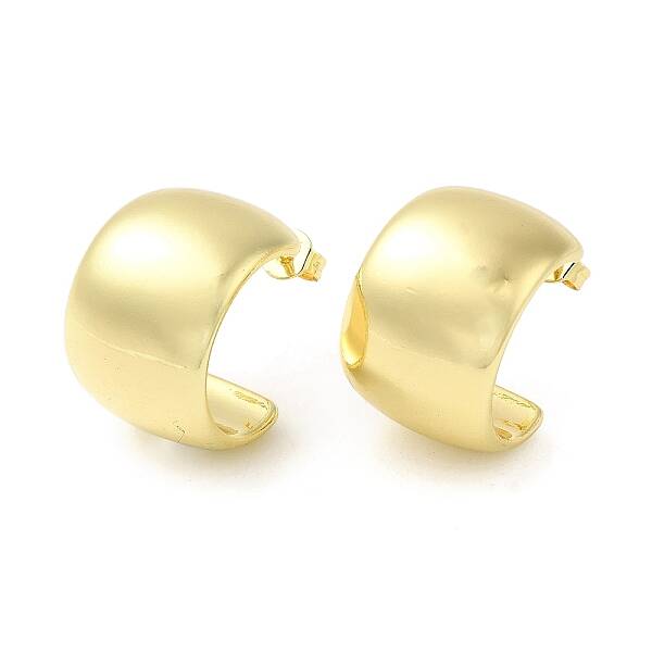 Rack Plating Brass Round Stud Earrings