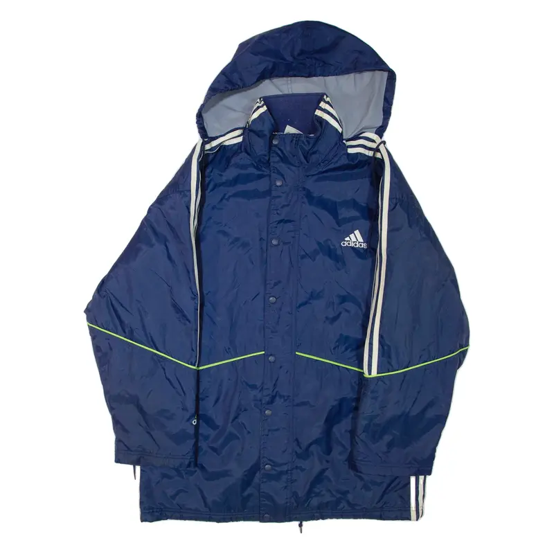 ADIDAS Mens Jacket Blue Hooded XL