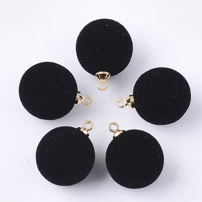 Flocky Acrylic Pendants