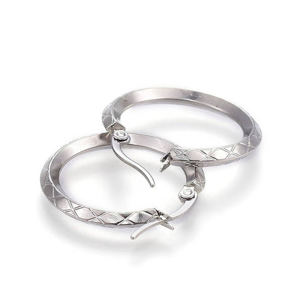 Tarnish Resistant 304 Stainless Steel Hoop Earrings