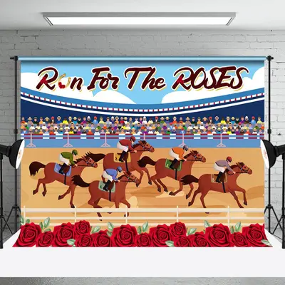 Racecourse Run For The Roses Kentucky Derby Backdrop - Aperturee