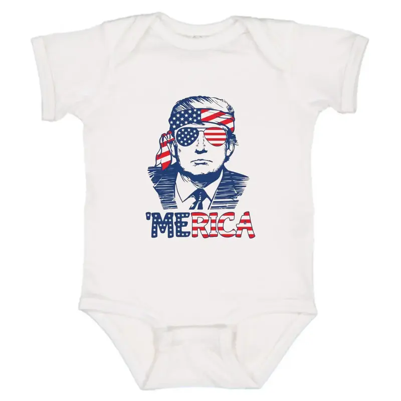 Trump Merica Baby Onesie, Trump Lover Onesie, Newborn Baby Clothes Girl baby  bundles