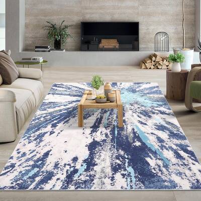 Garvee Area Rug 4x6 Washable Rug for Bedroom Non-Slip Throw Floor Carpet Indoor Stain Resistant Modern Abstract Area Rug Livi...