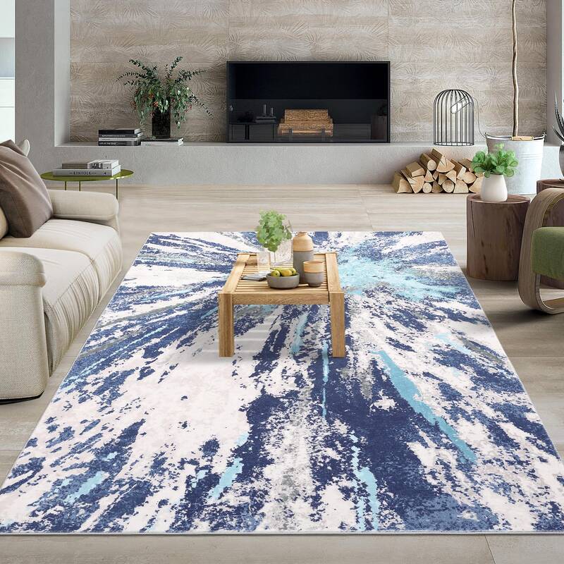 Garvee Area Rug 4x6 Washable Rug for Bedroom Non-Slip Throw Floor Carpet Indoor Stain Resistant Modern Abstract Area Rug Livi...