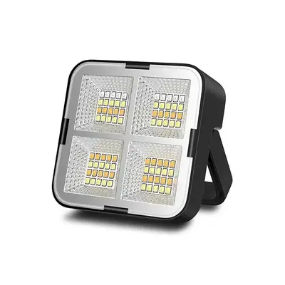 USB Rechargeable Portable Emergency Light, Solar Rechargeable Multifunctional Searchlight, Portable LED Floodlight for Outdoo...