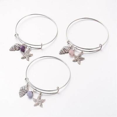 Adjustable Iron Charm Bangles