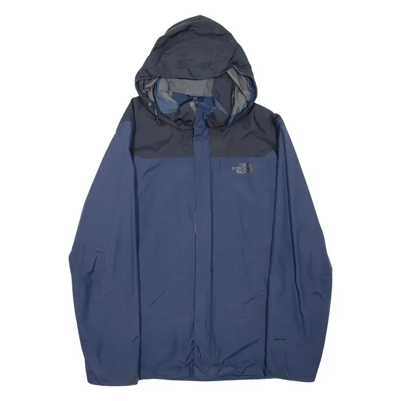 THE NORTH FACE Mens Rain Jacket Blue Nylon M
