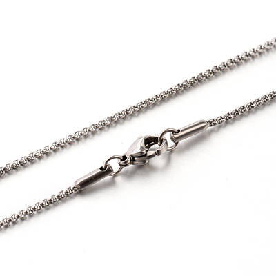 Tarnish Resistant 304 Stainless Steel Rolo Chain Necklaces