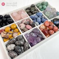 [Video Order]100g Natural Crystal Tumbles/Material：Blue Onyx，Rose Quartz，Black Obsidian，Mookaite Jasper，Blue Moon S...