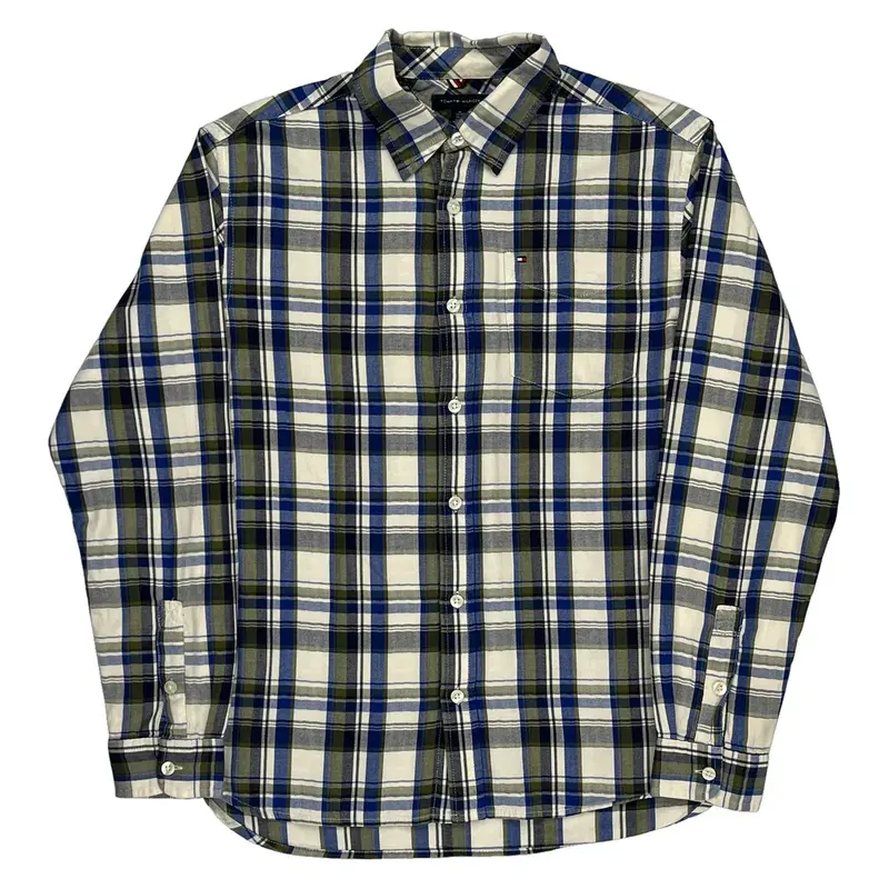 Tommy Hilfiger Checked Shirt - XL Blue Cotton