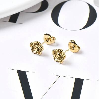 Ion Plating(IP) 304 Stainless Steel Stud Earrings