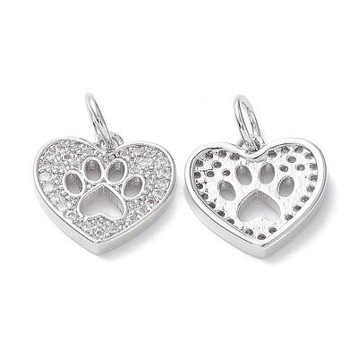 Brass Micro Pave Cubic Zirconia Pendants