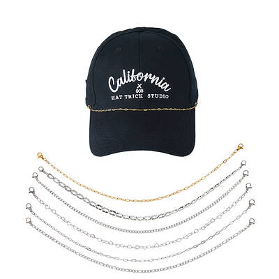 6Pcs 6 Styles 304 Stainless Steel Cap Chain