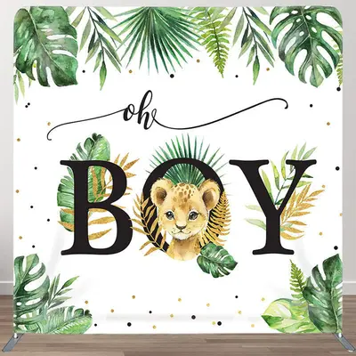 Aperturee Little Leopard Fabric Backdrop Cover for Baby Shower - Aperturee