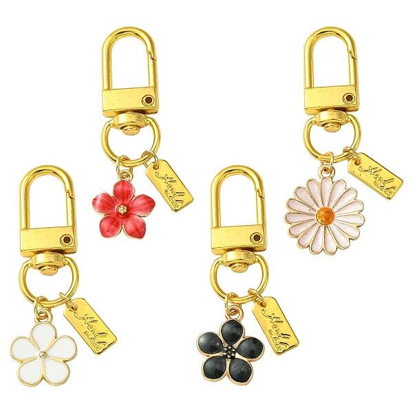 Alloy Enamel Flower Pendant Decorations