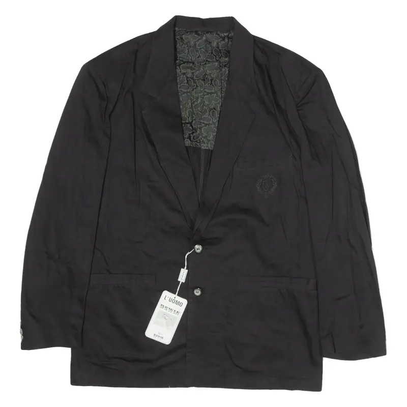 DEWIN Mens Blazer Jacket Black XL
