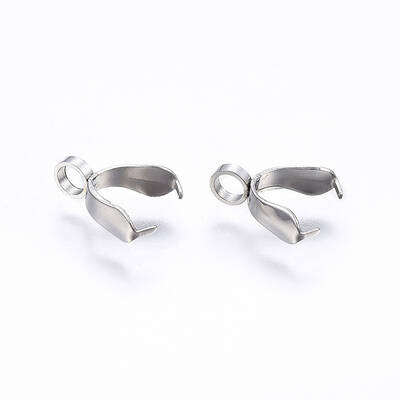 Tarnish Resistant 201 Stainless Steel Pendant Pinch Bails