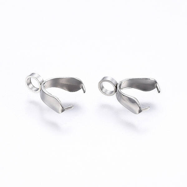 Tarnish Resistant 201 Stainless Steel Pendant Pinch Bails