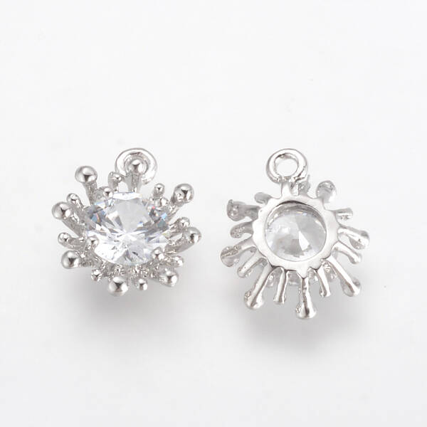 Alloy Cubic Zirconia Charms
