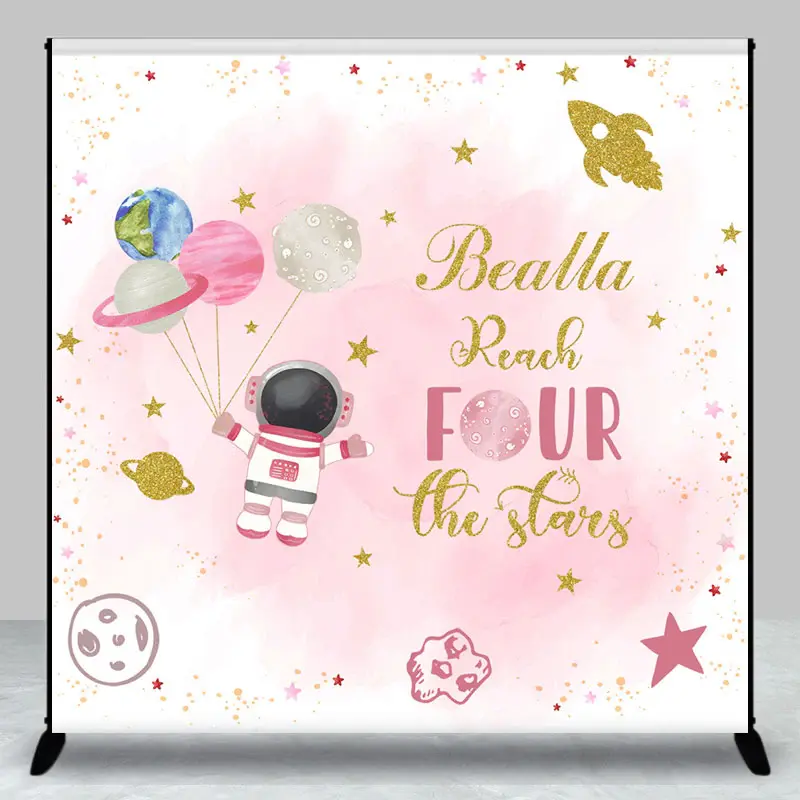 Ready Four The Stars Galaxy Custom Birthday Backdrop