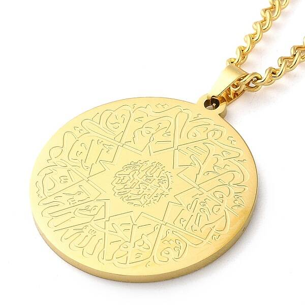 304 Stainlessa Steel Curb Chain Pendant Necklaces