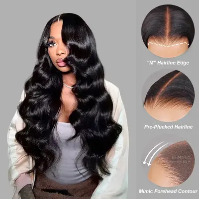 M-cap Body Wave 9x6 Wear Go Wig HD Lace Pre-Bleached Tiny Knots