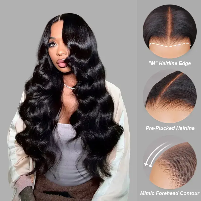M-cap Body Wave 9x6 Wear Go Wig HD Lace Pre-Bleached Tiny Knots