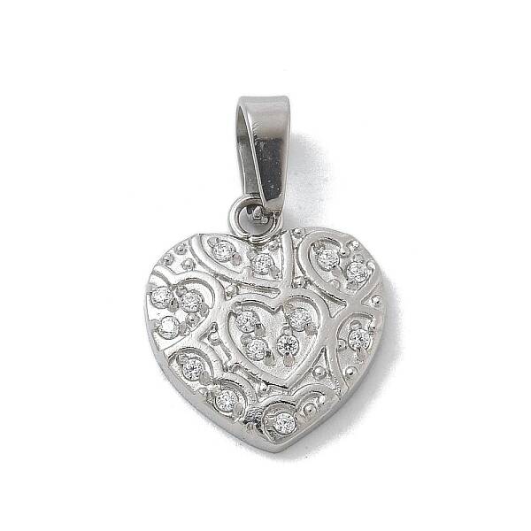Ion Plating(IP) 304 Stainless Steel Micro Pave Cubic Zirconia Pendants