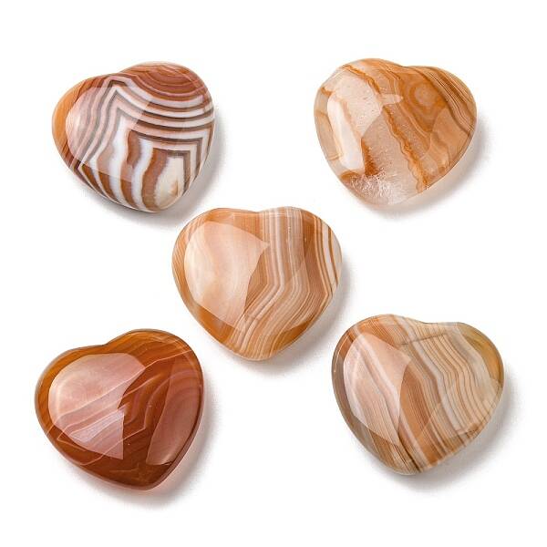 Natural Red Striped Agate/Banded Agate Palm Stones