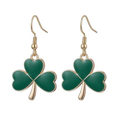 Alloy Enamel Dangle Earrings