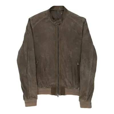Unbranded Suede Jacket - Large Khaki Suede