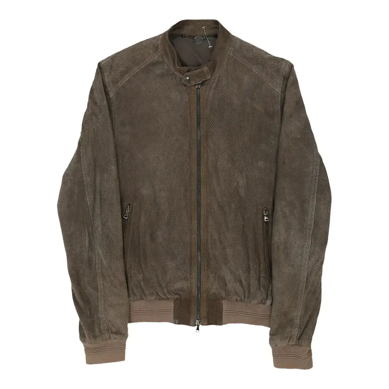 Unbranded Suede Jacket - Large Khaki Suede