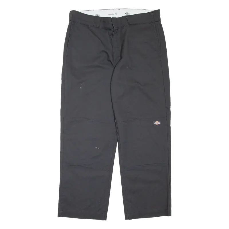 DICKIES Workwear Mens Trousers Black Regular Straight W36 L28
