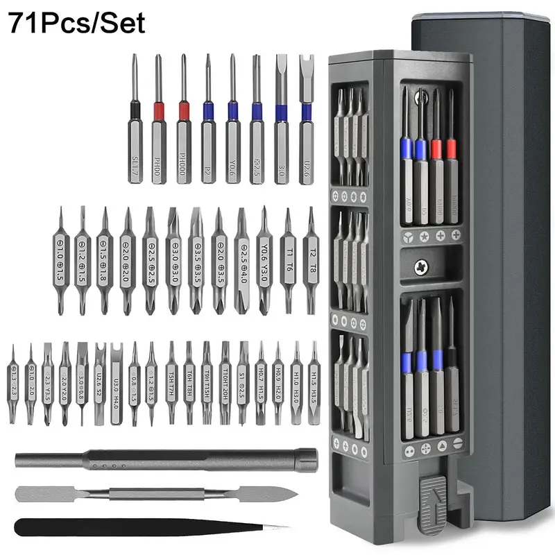 71 in 1 Precision Screwdriver Set, Multifunctional Screwdriver Set, Durable & Portable Design Screwdriver Set for Laptop, Wat...
