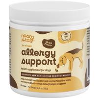 NooraTail Dog Allergy Chews – Itchy Skin Relief with Salmon Oil, Quercetin & Probiotics – 90 Soft Chews