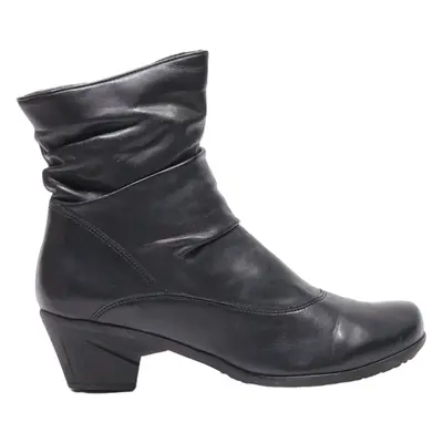 GABOR Ankle Boots Black Leather Womens UK 7.5
