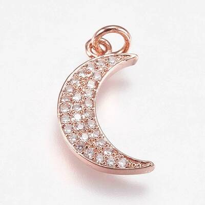 Brass Micro Pave Cubic Zirconia Pendants