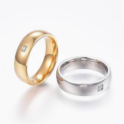 304 Stainless Steel Wide Band Rings