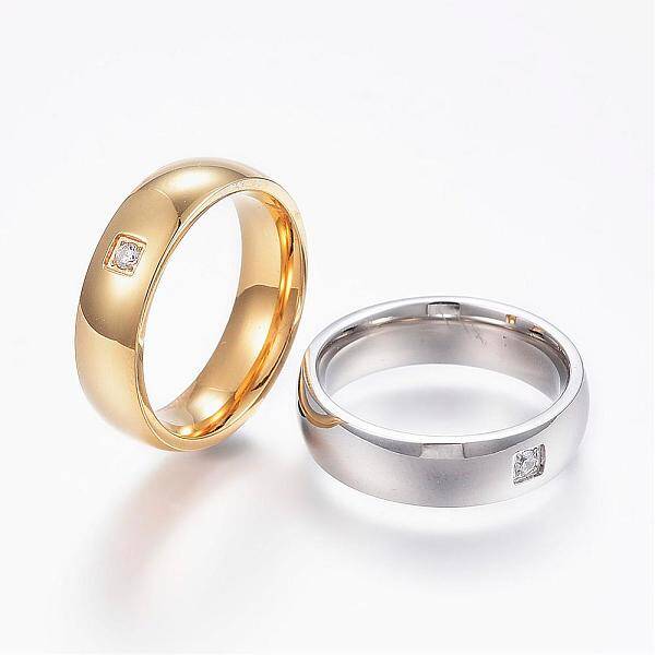 304 Stainless Steel Wide Band Rings