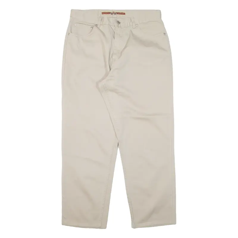 BLUE RIVER Mens Trousers Beige Relaxed Tapered W32 L28